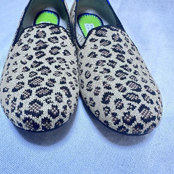 Rothys The Loafer Womens Sz 8 Mocha Flat Spot Leopard Animal Print - Picture 7 of 11